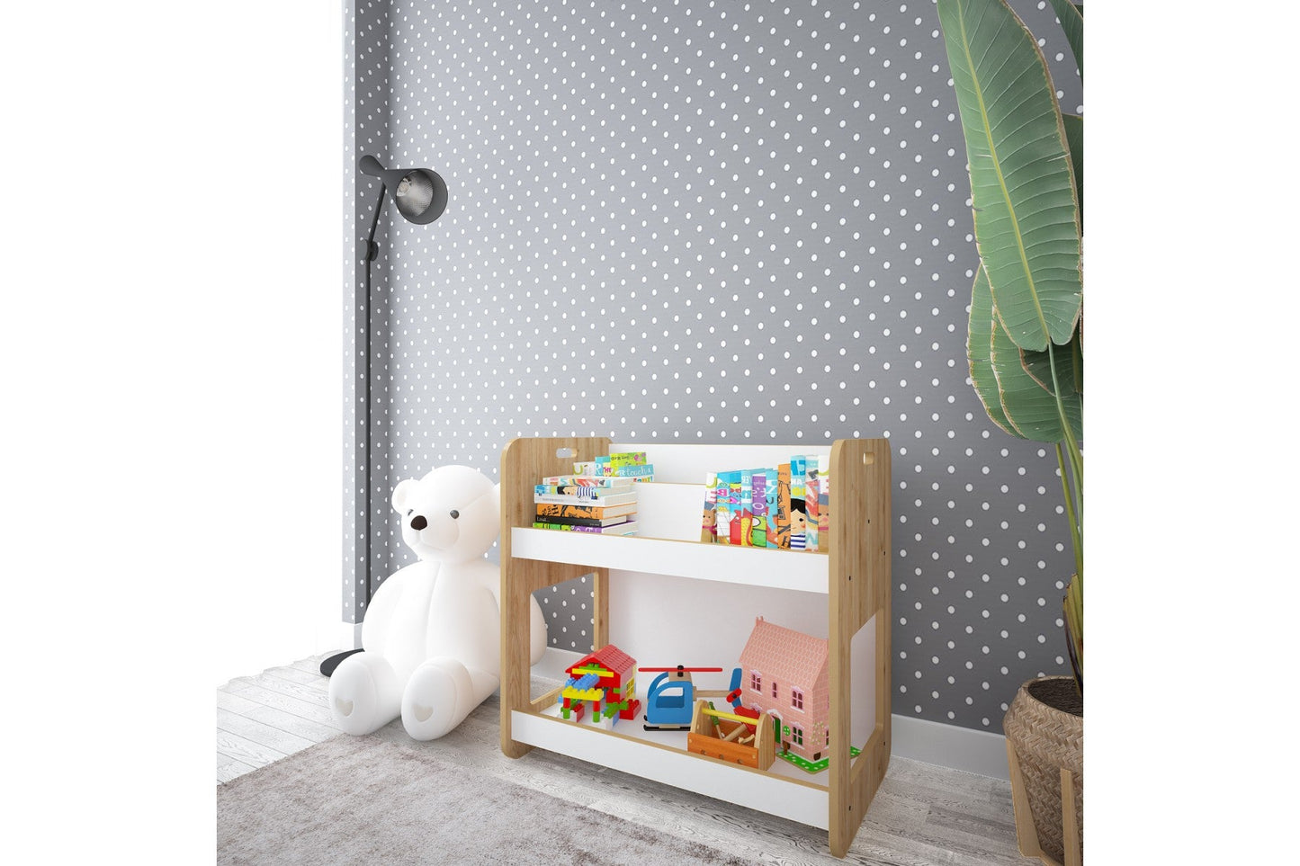 Kids Storage Bookcase (Natural) (Dove)